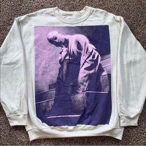 Ariana Grande Sweetener Tour 2019 Crewneck Sweatshirt - Tan/Purple